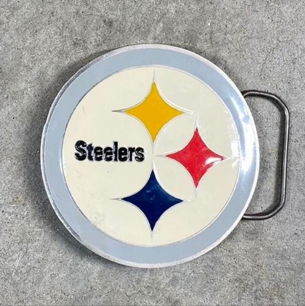 NFL Pittsburgh Steelers Football Silver Belt Buckle Choose Style